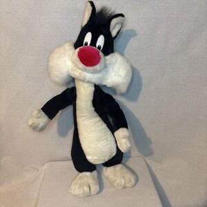 Vintage Sylvester Jumbo Wired Plush 44"‎ 1993 Looney Tunes Stuffed Bendable